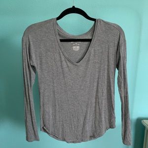 Heather Gray American Eagle Long Sleeve Top
